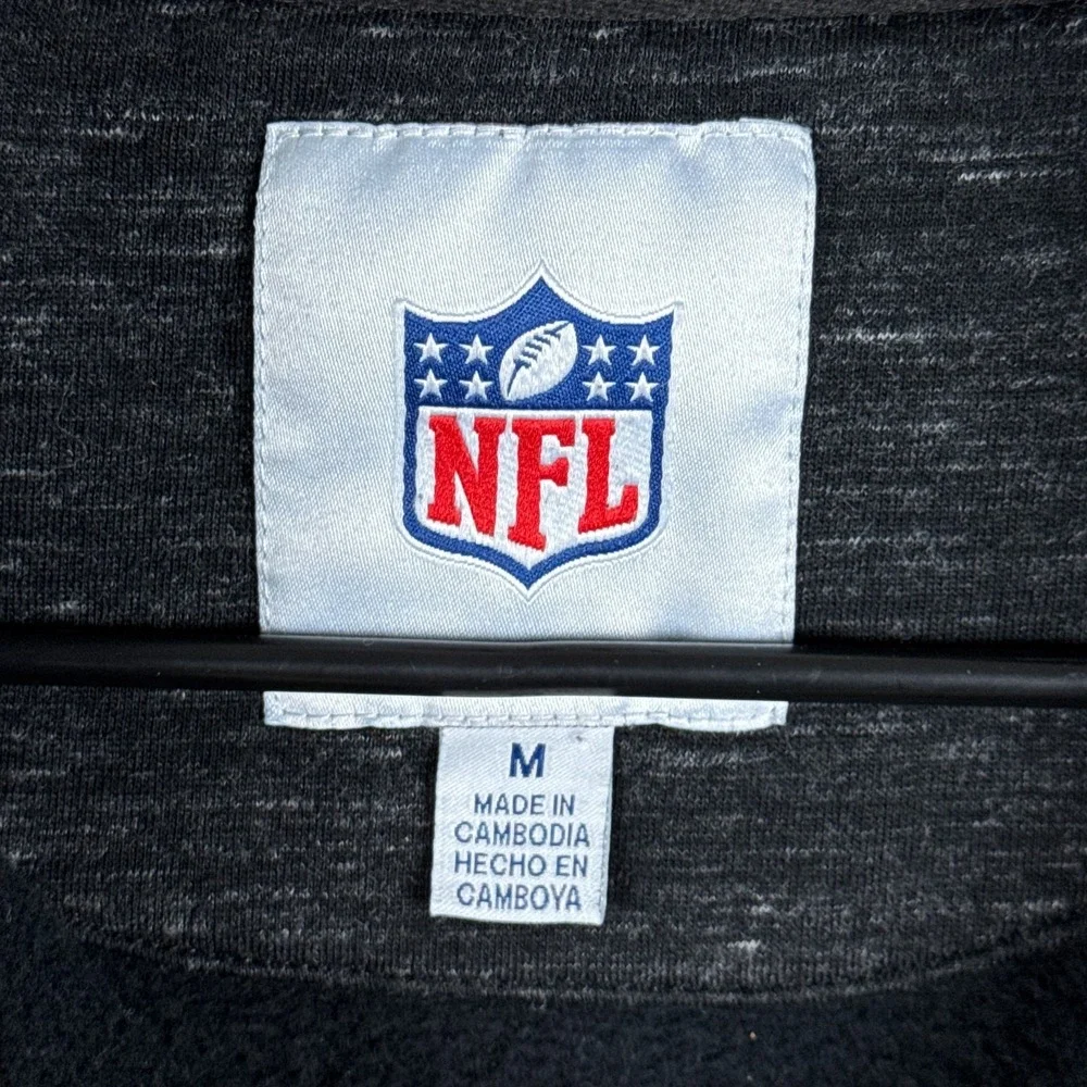 NFL Pittsburgh Steelers Jacket‎ Mens Medium Gray Heather Full Zip Pockets Fleece